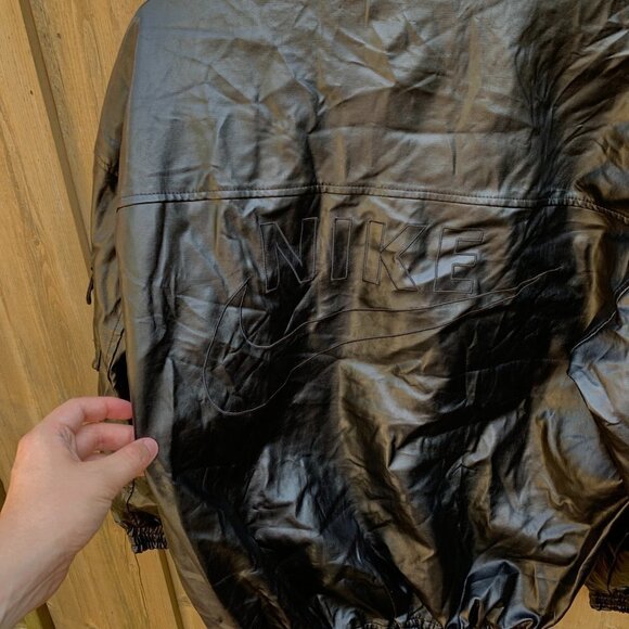 Vintage Nike Leather Jacket Large Black - Picture 10 of 15